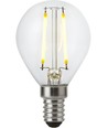 E14 2W dimmbare LED-Tropfenlampe - G45, Filament, Klarglas, 2700K