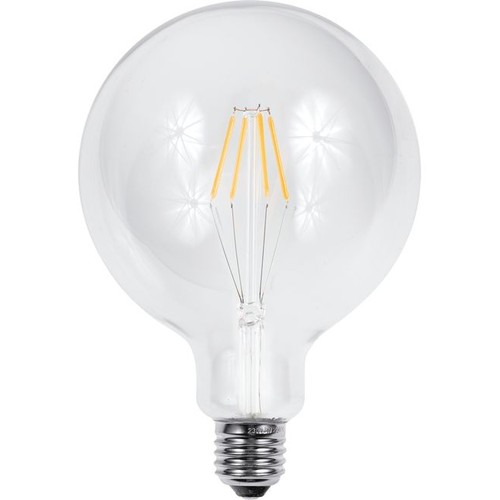E27 4,5W dimmbare LED Globe-Lampe - G125, Filament, 500lm, Klarglas, 2700K