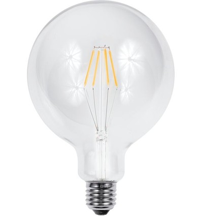 E27 4,5W dimmbare LED Globe-Lampe - G125, Filament, 500lm, Klarglas, 2700K