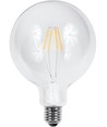 E27 4,5W dimmbare LED Globe-Lampe - G125, Filament, 500lm, Klarglas, 2700K