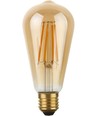 E27 8W dimmbare LED Rustika Lampe - ST64, 640lm, 2200K, Goldglas, Filament