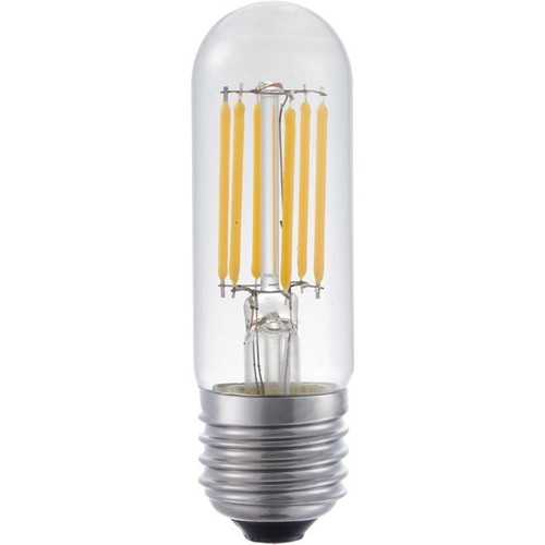 E27 5W dimmbare LED-Röhrenlampe - 9,5cm, Filament, Klarglas, 2700K