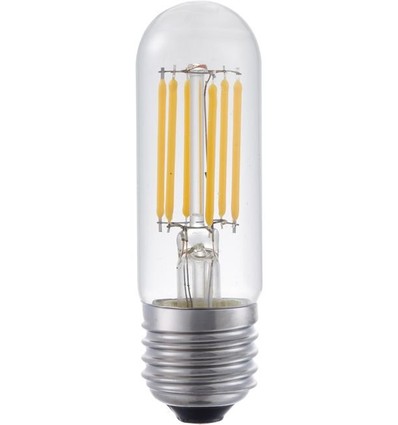 E27 5W dimmbare LED-Röhrenlampe - 9,5cm, Filament, Klarglas, 2700K