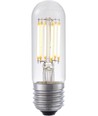 E27 5W dimmbare LED-Röhrenlampe - 9,5cm, Filament, Klarglas, 2700K