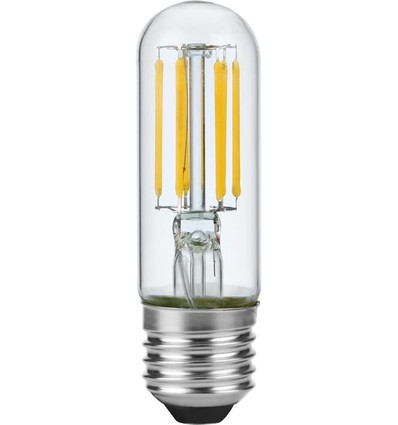 E27 5W dimmbare LED-Röhrenlampe - 9,5cm, Filament, 640lm, Klarglas, 2700K