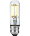 E27 5W dimmbare LED-Röhrenlampe - 9,5cm, Filament, 640lm, Klarglas, 2700K
