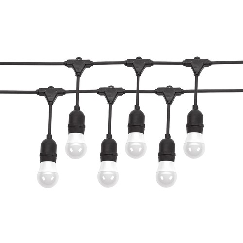Spectrum Lichterkette für 10 Stück E27 Lampen - 10 Meter, IP44, 230V, ohne Leuchtmittel