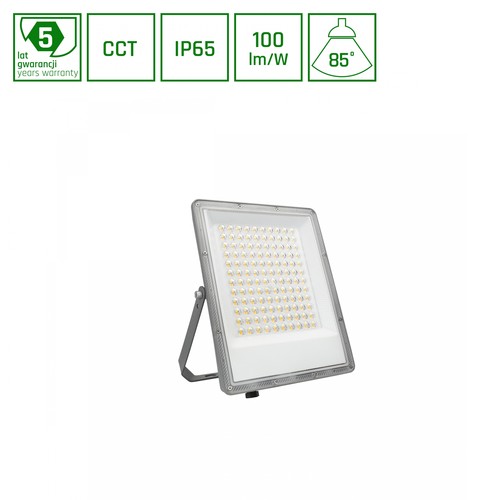 100W NOCTIS MAX CCT LED-Fluter - IP65, 3 Lichtfarben, Grau, Außenbereich