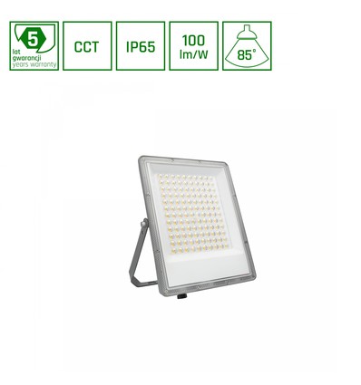100W NOCTIS MAX CCT LED-Fluter - IP65, 3 Lichtfarben, Grau, Außenbereich
