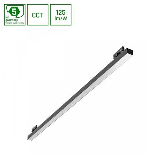 20W/30W/40W ALLDAY BASIC 3-Phasen Schienenstrahler - 120cm, 3CCT, 115°, IP20, schwarz, 5 Jahre Garantie