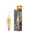 E14 6W LED Filament Tropfenlampe - C37, Bronze Glas, Extra Warmweiß
