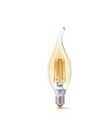 E14 6W LED Filament Tropfenlampe - C37, Bronze Glas, Extra Warmweiß