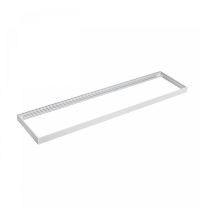 30x1200 Aufbaurahmen für LED-Panel - Weiß, Höhe 6,5cm, Deckenmontage