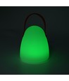 Wiederaufladbare RGB LED-Tischleuchte Ø12,8cm - Weiß, inkl. Fernbedienung, IP54 Außenbereich