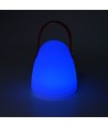 Wiederaufladbare RGB LED-Tischleuchte Ø12,8cm - Weiß, inkl. Fernbedienung, IP54 Außenbereich