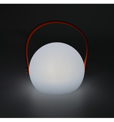 Wiederaufladbare RGB LED-Tischleuchte Ø13cm - Weiß, inkl. Fernbedienung, IP54 Außenbereich