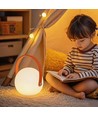Wiederaufladbare RGB LED-Tischleuchte Ø13cm - Weiß, inkl. Fernbedienung, IP54 Außenbereich