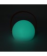 Wiederaufladbare RGB LED-Tischleuchte Ø13cm - Weiß, inkl. Fernbedienung, IP54 Außenbereich