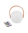 Wiederaufladbare RGB LED-Tischleuchte Ø13cm - Weiß, inkl. Fernbedienung, IP54 Außenbereich