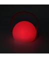 Wiederaufladbare RGB LED-Tischleuchte Ø13cm - Weiß, inkl. Fernbedienung, IP54 Außenbereich