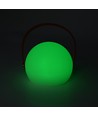Wiederaufladbare RGB LED-Tischleuchte Ø13cm - Weiß, inkl. Fernbedienung, IP54 Außenbereich