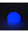 Wiederaufladbare RGB LED-Tischleuchte Ø13cm - Weiß, inkl. Fernbedienung, IP54 Außenbereich