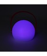 Wiederaufladbare RGB LED-Tischleuchte Ø13cm - Weiß, inkl. Fernbedienung, IP54 Außenbereich