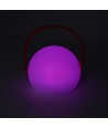 Wiederaufladbare RGB LED-Tischleuchte Ø13cm - Weiß, inkl. Fernbedienung, IP54 Außenbereich