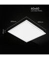 60x60 LED-Panel, 40W - CREE LED, 120lm/W, 6 Jahre Garantie, weißer Rahmen