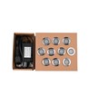 10er Set Bodeneinbaustrahler - 0,5W, rund, Edelstahl, komplett inkl. Netzteil
