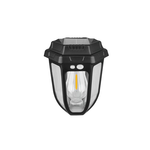 Solara Rustica 1W Solar-Gartenleuchte - 2700K, 50cm, IP44, schwarz