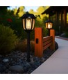 Solara Rustica 1W Solar-Gartenleuchte - 2700K, 50cm, IP44, schwarz