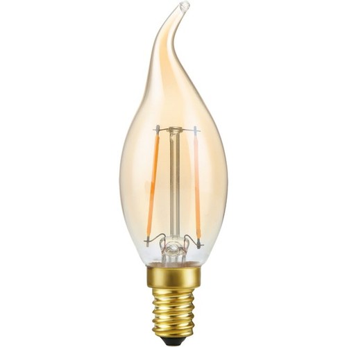 E14 2,9W dimmbare LED-Kerzenlampe mit Spitze - C35, 250lm, 2200K, Goldglas, Filament