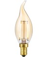 E14 2,9W dimmbare LED-Kerzenlampe mit Spitze - C35, 250lm, 2200K, Goldglas, Filament