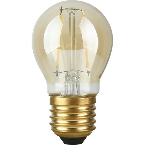 E27 2,9W dimmbare LED-Tropfenlampe - Filament, G45, 2200K, Goldglas