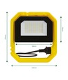 30W Flutlicht mit Ständer, Aufrollung und Haken - Arbeitslampe, 3m Kabel, Schuko-Stecker, IP65 für den Außenbereich