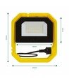 30W Flutlicht mit Ständer, Aufrollung und Haken - Arbeitslampe, 3m Kabel, Schuko-Stecker, IP65 für den Außenbereich