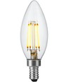E12 4,4W dimmbare LED-Tropfenlampe - Filament, C35, 470lm, 2700K, Klarglas