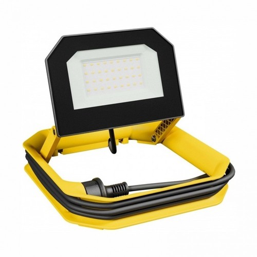 30W LED Arbeitsleuchte - Fuß, Haken + Kabelaufroller, 3m Kabel, IP65