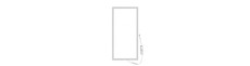 60x30 hintergrundbeleuchtetes LED-Panel, 24W - Weißer Rahmen