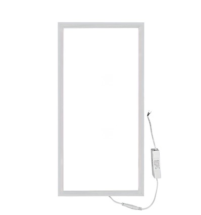 60x30 hintergrundbeleuchtetes LED-Panel, 24W - Weißer Rahmen