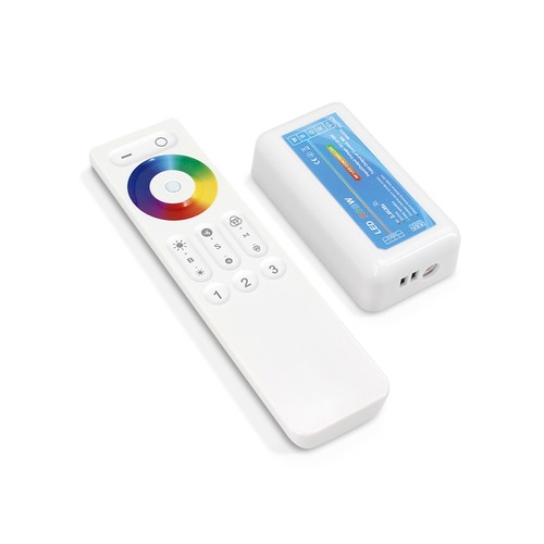RGB+W Controller mit Fernbedienung - RF kabellos, 12V (192W), 24V (384W)