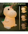 MOCHI Dinosaurier Nachtlicht aus weichem Silikon - aufladbar, Farbwechsel + Warmweiß