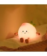 MOCHI Pfirsich Nachtlicht aus weichem Silikon - aufladbar, Touch-dimmbar