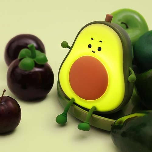 MOCHI Avocado Nachtlicht - warm/neutralweiß, wiederaufladbar