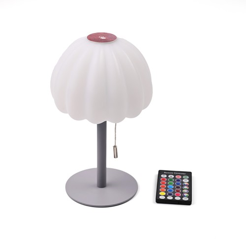 Wiederaufladbare RGB LED Tischlampe - Weiß, inkl. Fernbedienung, IP20 Innen