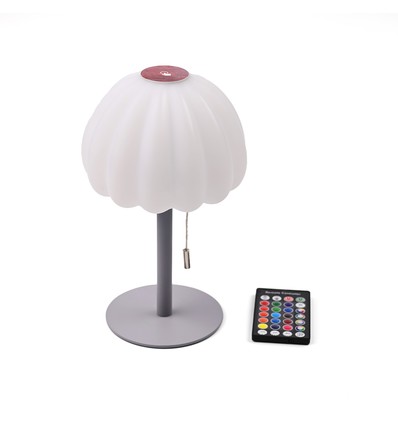 Wiederaufladbare RGB LED Tischlampe - Weiß, inkl. Fernbedienung, IP20 Innen