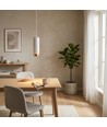 Outlet: V-Tac moderne Pendelleuchte - Weiß mit Roségold, Ø8 cm, GU10