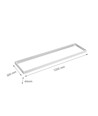 Rahmen für 120x30 LED-Panel - Schnelle Montage, Kunststoffecken, ohne sichtbare Schrauben, weißer Rand