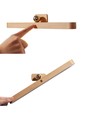 3W Wiederaufladbare Wandleuchte - IP20, Holz, 360° drehbar, inkl. Leuchtmittel